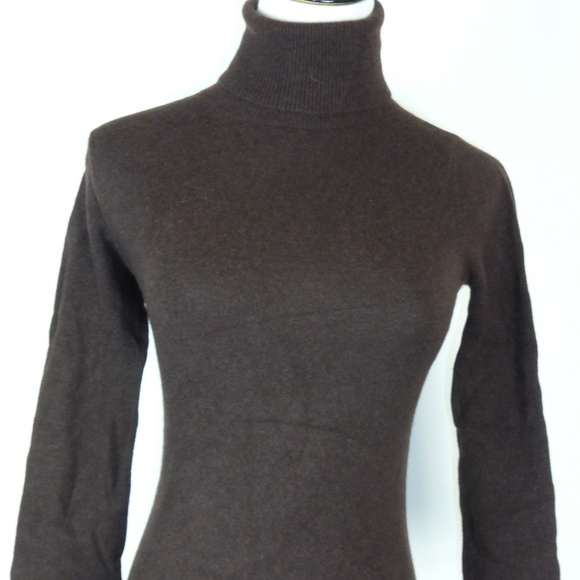 AUTUMN CASHMERE Brown TURTLENECK SWEATER XS - Picture 1 of 4
